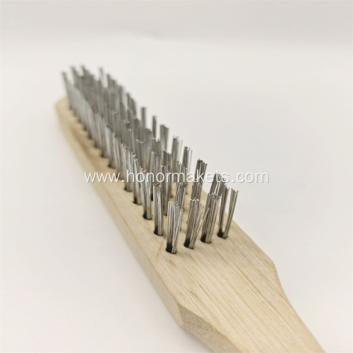 4 Row Wire Brush Plastic Handle